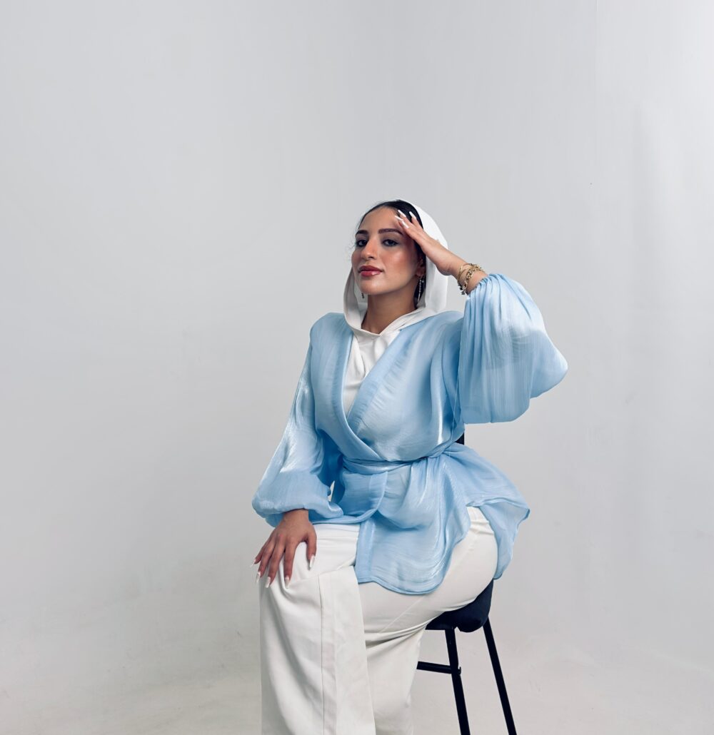 Baby Blue Soirée Blouse - Image 5