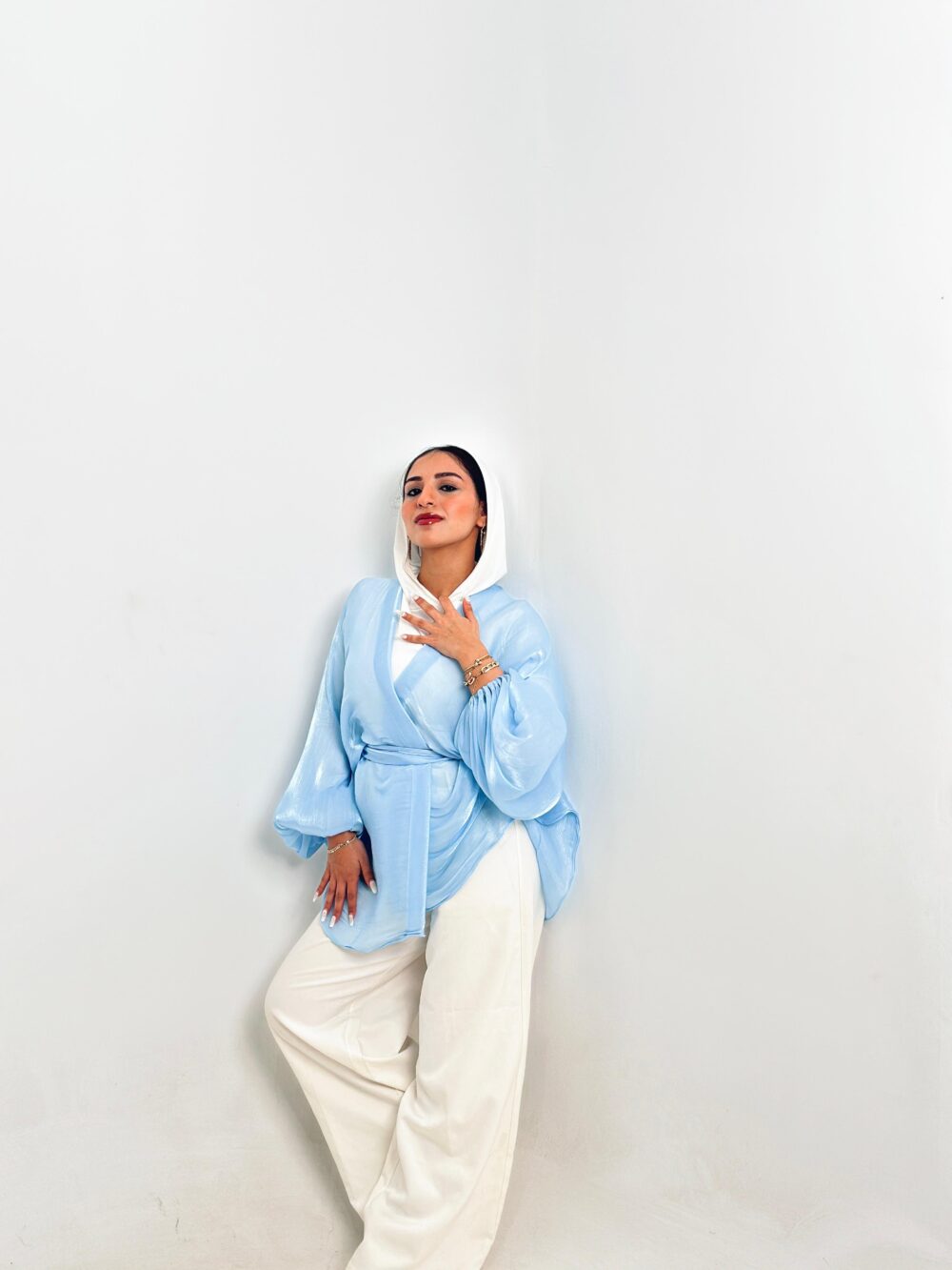 Baby Blue Soirée Blouse - Image 4