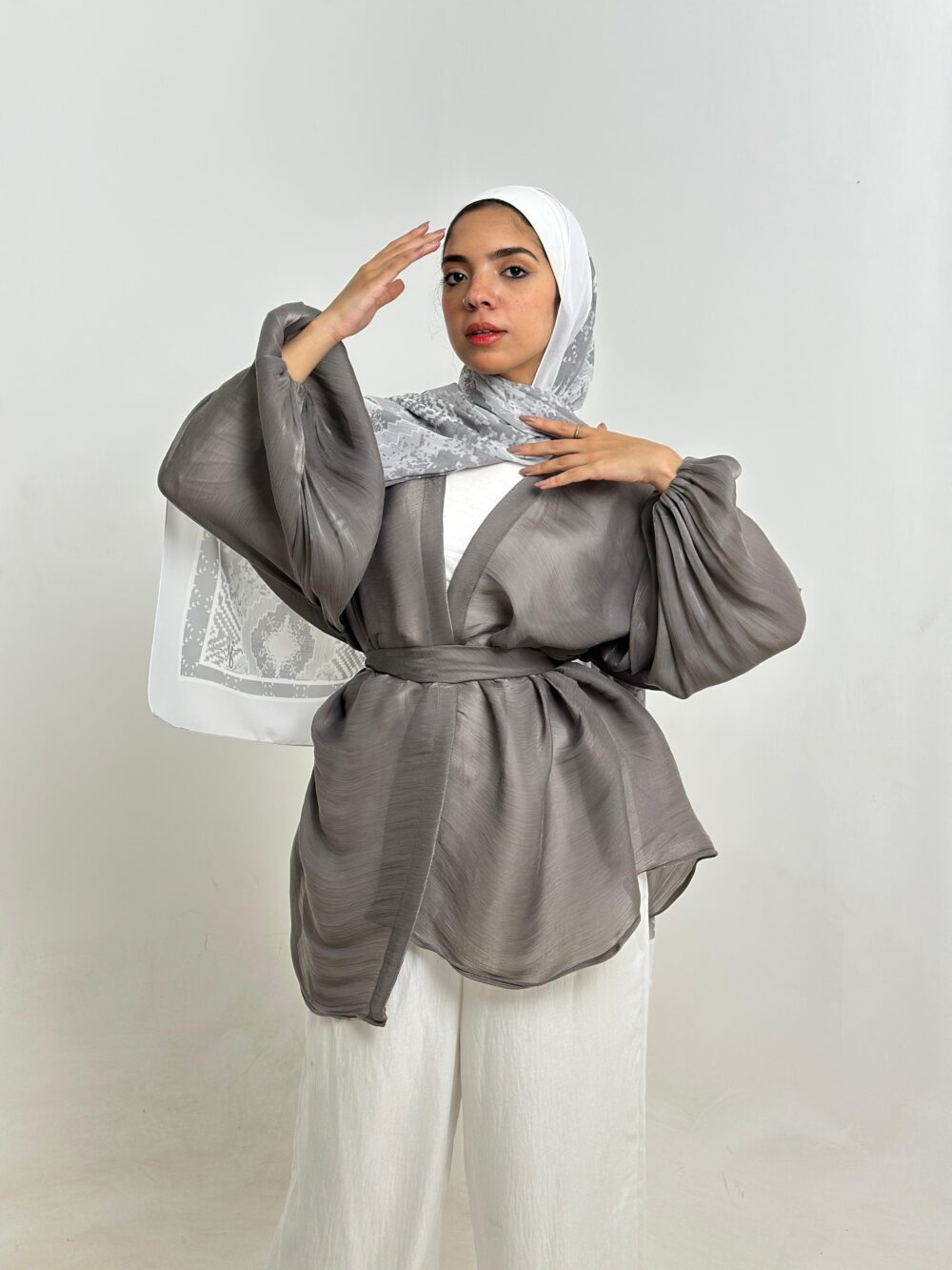 Grey Soirée Blouse - Image 5