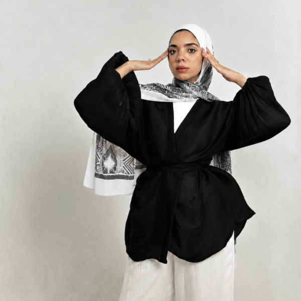 Black soirée blouse